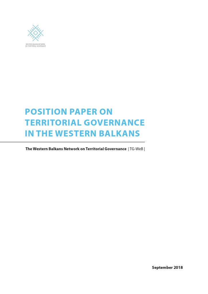Book Cover: TG-WeB Postion Paper on Territorial Governance for Western Balkans